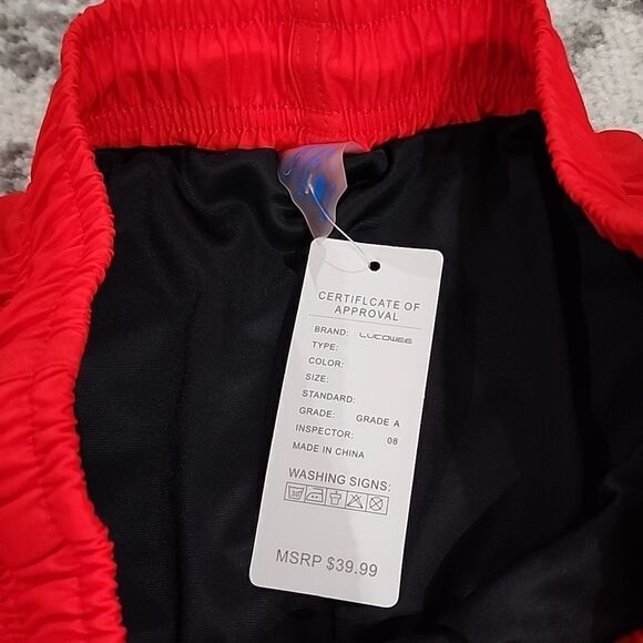 1686 NWT LUCOWEE Mens Swim Trunks with Compression Liner - Picture 4 of 6